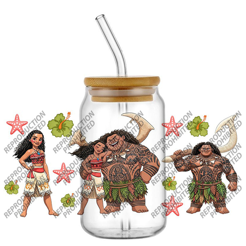 Rdta Tank Glass - Neue beliebte Cartoon-Film-Moana 16oz UV DTF