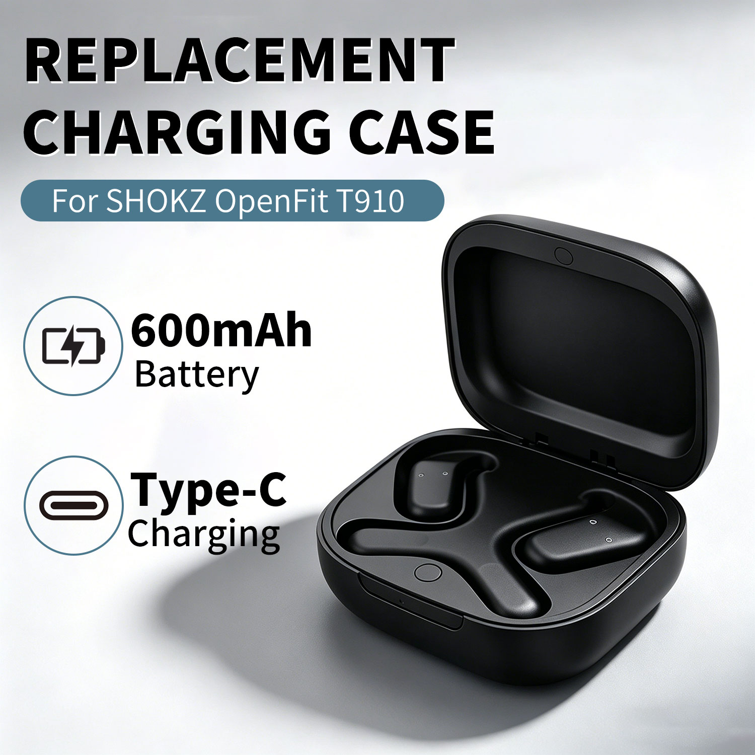 Battery Case Storage - Ersatz-Ladehülle für SHOKZ OpenFit T910 kabellose